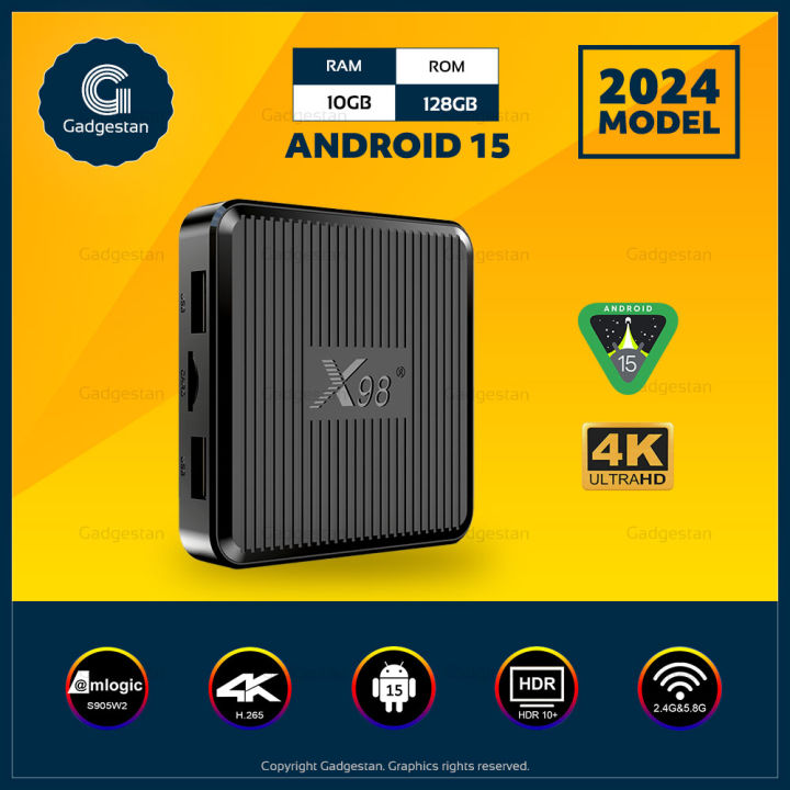 X98Q - 10GB 128GB - Android 15 - 4K - Smart Android Tv Box