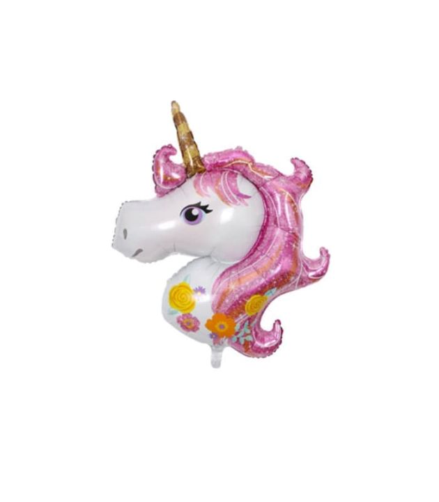 Unicorn Foil Balloon - 29 cm By 46 cm - Foil Balloons - Pink Color - Girls Theme - Pack Of 1 Foil Balloon
