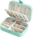 Two layer Jewelry organizer Box (Imported) - Women Display Storage Case Large PU Leather Jewelry Holder with Lock for Earring Ring Necklace Bracelet. 