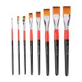 Keep_Smiling 1pcs Drawing Paint Brush Set Wooden Flat- sizes 1 to 8#. 