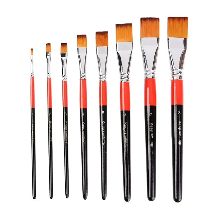 Keep_Smiling%201pcs%20Drawing%20Paint%20Brush%20Set%20Wooden%20Flat-%20sizes%201%20to%208#%20-%20Image%202