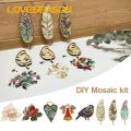 Mosaic Materials Pack Diy Mosaic Kit Vibrant Leaf Shape Christmas Bauble Craft for Kids Adults Creative Hands-on Activity Set Favorite. 