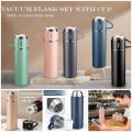 Imported Double Insulated Vacuum Flask with Single Cup (750ml) - Keeps Temperature Same for 5-8 Hours, Perfect for Hot/Cold Beverages on-the-go. 