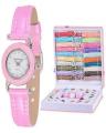 Interchangeable Watch Gift Set In Box For Girls - 6 Dial & Strap. 