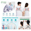 Smart Posture Corrector Vibration Belt USB Rechargeable Intelligent Vibration Induction Sensor Reminder High Elasticity Adjustable Upper Back Shoulder Lumbar Waist Support Belt SPINE CORRECTION for Children and Adult​. 