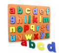 Wooden Alphabet-Puzzles – ABC Letters Sorting Board Blocks Montessori Educational Early Learning Toy Gift for Preschool. 