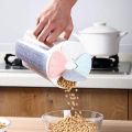 Partition Jar 2-Compartment Airtight Food Storage Container with Lid 2.5L Clear Plastic Canisters Kitchen Pantry Organization Storage Containers For Flour Sugar Cereal Pasta Noodles Beans. 