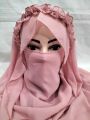 Crown Niqab Hijab Women's Full Face Covering Islamic Headwear Modesty Veil for Muslim Women Girls. 