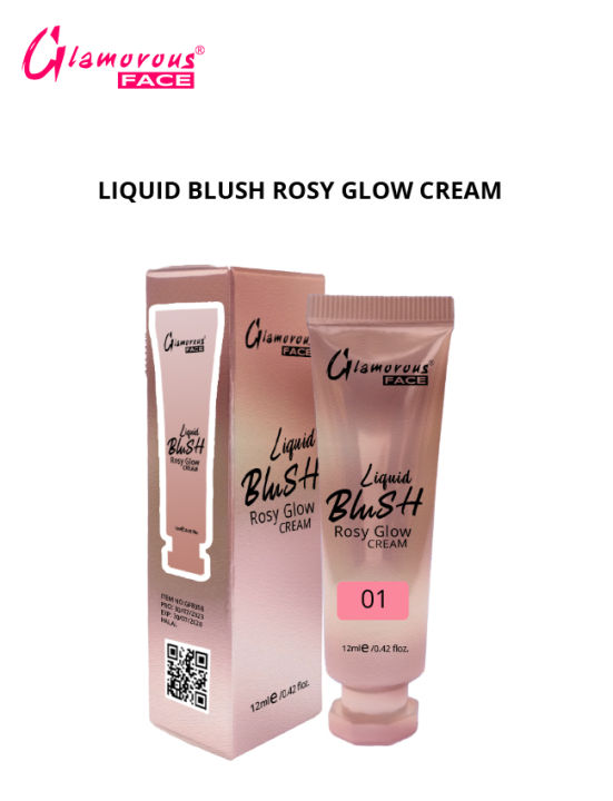 Glamorous Face Rosy Glow Liquid Blush Cream 12ml
