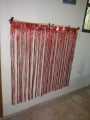 2pcs Thin Red Foil curtain Red Fringe 48 inch length 52 inch width Back Drop Foil Curtains Best for Birthday, Wedding, Engagement, Bridal Shower , Baby Shower and Anniversary parties Back drop Decorations. 