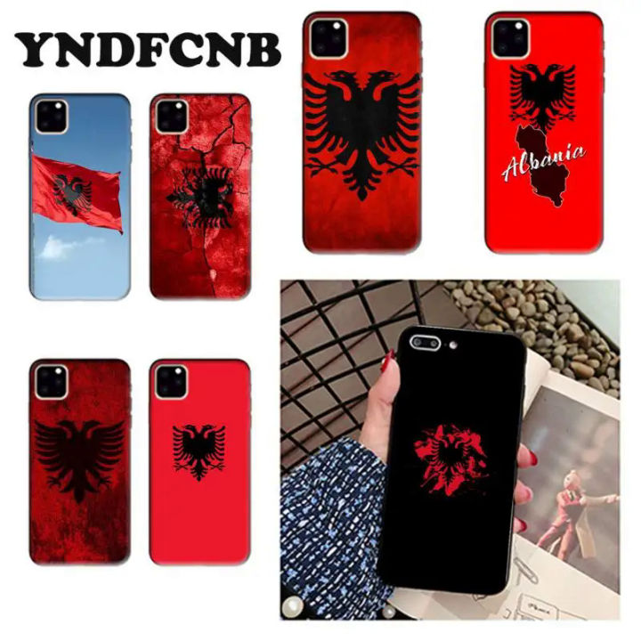 【Breakfast Daieu】Albania Albanians Flag Custom Soft Phone Case for iphone 13 8 7 6 6S Plus X XS MAX 5 5S SE XR 11 11pro promax
