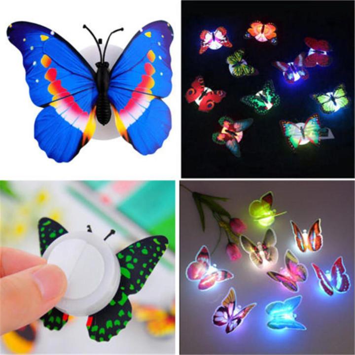 Pack of 6 LED Butterfly Wall Stickers For Bedroom Decoration