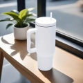 Sipper Tumbler – 40oz Stainless Steel Trek Tumblers with Handle and Straw | Leak-Proof Simple Modern Design for Travel and Daily Use. 
