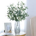 Artificial Green Leaf No Watering Faux Ten Forked Olive Branches Stems Decor. 