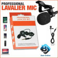 PROFESSIONAL LAVALIER MIC / 3.5 mm Clip Tie Collar Microphone (1.5 M). 
