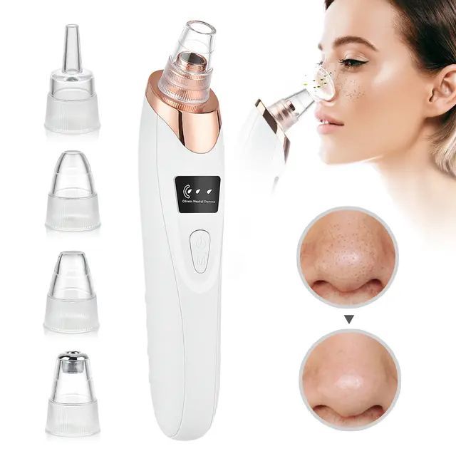 MULTIFUNCTIONAL 5 IN 1 ELECTRIC RECHARGEABLE DERMA SUCTION BLACKHEAD REMOVER DEVICE FACE PORES CLEANSING VACUUM MACHINE DERMA ACNE OIL REMOVING SUCTION DEVICE