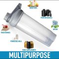 Protein Shaker Bottle Sports Gym Water Bottle Multi-Purpose Shaker with Mix Ball Blender Bottle BPA Free Plastic Easy Grip Leak Proof 700ml Gym Bottle for Gym Protein, Smoothies, Batters Fitness Workout Sports Protein Shaker Bottle with Whisk Ball. 