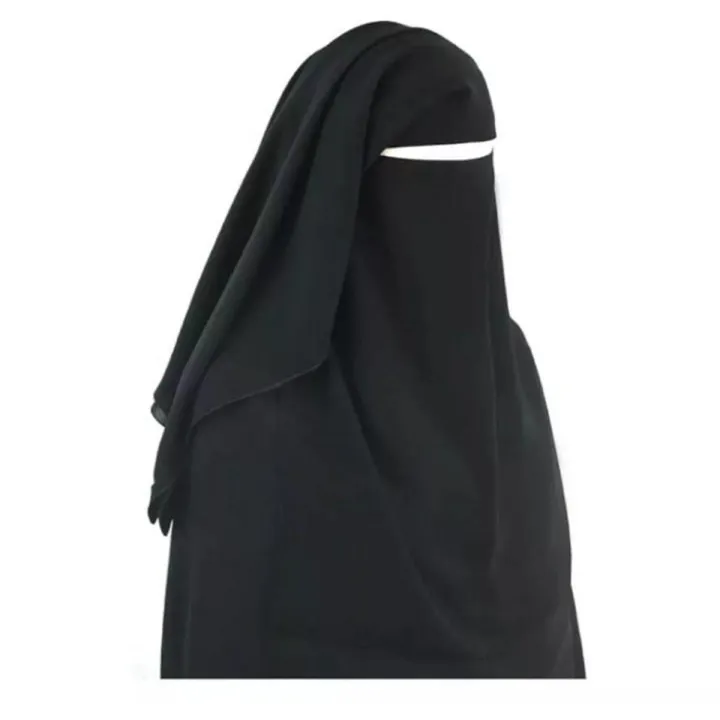 Women%E2%80%99s%20Triple%20Layered%20Niqab%20Hijab%20-%20Premium%20Korean%20Chiffon,%20Soft%20Georgette%20-%20Image%202