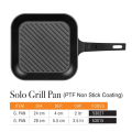 Grill Pan | Grill Fry Pan | Senex Solo die cast non-stick Grill Pan 24cm,28cm | Solo Grill Pan-black. 