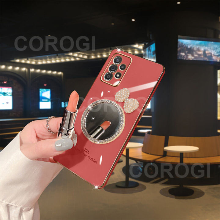 For%20Samsung%20Galaxy%20A32%20Back%20Cover%20+%20Bowknot%20Makeup%20Mirror%20Fashion%20Shiny%20Plating%20Square%20Bumper%20Bling%20Girls%20Phone%20Case%20Soft%20TPU%20Silicone%20Shockproof%20Back%20Cover%20-%20Image%204