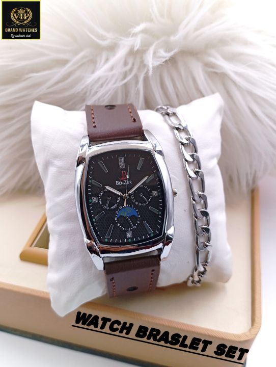 BENZER MENS WATCH ⌚ GOOD LOOKING DEIL🔥 HEAVY METAL CASE