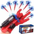 Spider web shooter- Spiderman Web -Shooter Toy Kids Plastic Spiderman Launcher Gloves Wrist Toys Set Gift For Kids Spider Web Shooting Game. 