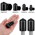 TWEXQNY-80 Pieces Rubber End Caps Flexible Bolt Covers Screw Caps Thread Protectors in 4 Sizes 1/4 to 3/4 Inch (Black). 