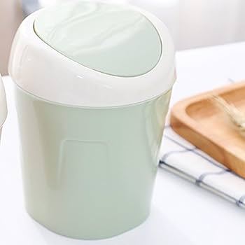 Small Rack Dustbin Mini Table Desk Dustbin - Mini Trash Bin with Lid – Multi Color ...