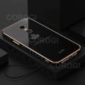 For Xiaomi Redmi 5 Plus Back Cover with Hand Strap Luxury Shiny 6D Plating Maple Leaves Pattern Protective Case Square Bumper Soft Silicone Mobile Phone Cases. 