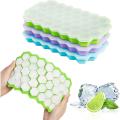 Silicone Ice Cube Trays Mold Mould 37 Grids Honeycomb Hexagonal Cube with Lid. 