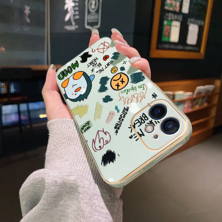 YIWESAN%20For%20iPhone%207%20Case%20Plating%20Side%20Edge%20Square%20New%20Design%20Cartoon%20Penguin%20Phone%20Cases%20Pattern%20Silicone%20Casing%20Full%20Back%20Cover%20Camera%20Protect%20Shockproof%20Softcase%20-%20Image%205