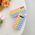 Pop Fidget Toys Bubble Phone Case For Samsung Galaxy S8 S9 S10 S20 FE S21 Plus Note 8 9 10 20 Ultra J4 J6 J8 A6 A7 2018 Cover. 