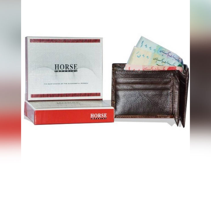 Unique Dark Brown - Leather Wallet For Men Horse Brand