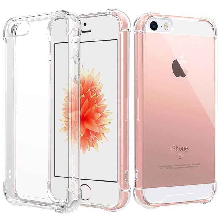 iPhone 5 5S 5SE Transparent Back Cover Slim Protective Case