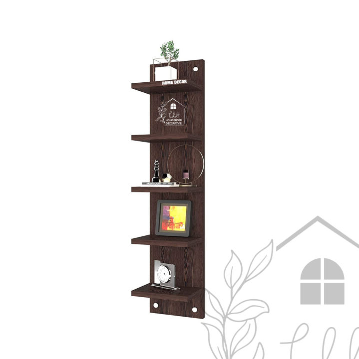 Elegant DIY Wood Wall Mounted Shelf/Book Shelf/Floating Wall Shelf/Wall Display Rack for Home, Living Room, Drawing Room, Office (Wenge) by Home Décor Decorative
