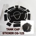 Tank Cap STICKER ONLY PVC Vinyl Cover For Tank Cap Honda CG125cc Waterproof Whole Wrap. 