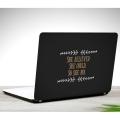 Woman Motivational Quote Black Laptop Back Skin Vinyl Stickers Decal,12 13 14 15 15.6 inches Notebook Laptop Skin Sticker for all Laptops. 