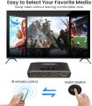 VWRHAR HDMI Switch 3 in 1 Out 4K UHD HDMI Switcher Splitter, Automatic Switch with Remote Metal HDMI Switch Box Hub Support 4K 30Hz 3D 1080P HDCP1.4 for PS5 PS4 Xbox DVD Player Fire Stick Apple TV PC. 