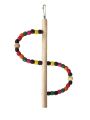UK Bird Toys Wooden Hanging Hammock Climbing Natural wooden bird toys cage accessories Natural Pet Birds Cage Toys for Small Parakeet Cockatiel Conures Finches Budgie Love Birds Multi Colored spiral. 