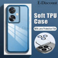 New Phone Case For OPPO Reno 11F Cover Camera Protection Semi Transparent Soft Silicone Shockproof with Lens Protector Films for OPPO Reno11 F Case. 