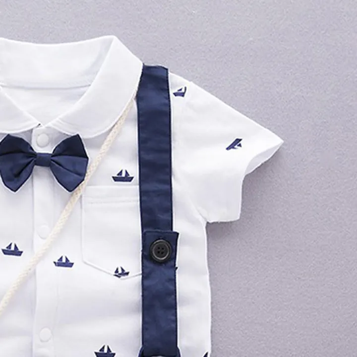 Infant%20Baby%20Boy%20Short%20Sleeve%20Gentleman%20Cartoon%20Print%20Romper%20Solid%20Print%20Jumpsuit%20-%20Image%207