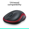 Logitech M185 Wireless Mouse (Red) with USB Mini Receiver, Compatible with PC, Mac, Laptop. 