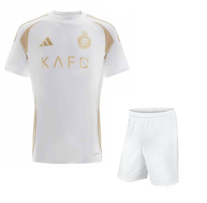 Al Nassr Cristiano Ronaldo jersey Kit 2024 3rd white - Al Nasr Shirt + Short Kit Adult Size