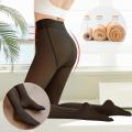 【HOT】 New Women's Fleece Tights Thermal Stockings Skin Effect Fake Translucent Pantyhose Winter Warm Leggings Thick Fleece Panty. 