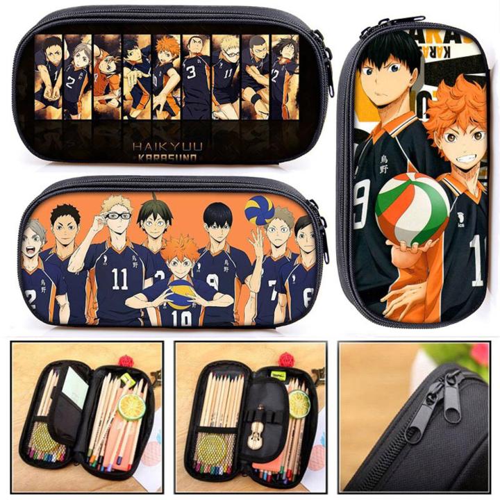 Anime Haikyuu Pencil Case Comic Shoyo Hinata Fashion Fly High Teenagers Boys Pencil Bag Students School Case Stationary Bags