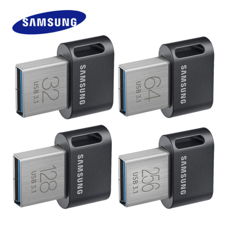 【COD+Ready Stock + FREE Shipping 】SAMSUNG FITplus USB 3.1 USB Flash Drive 64GB 300MB/s Pendrive mini usb Memory Stick 128GB 256GB 400MB/s Pen Drive