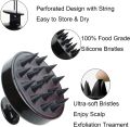 Soft Silicone Shampoo Brush, 1 Pcs Scalp Massager, Head Scalp Massage Brush for Massager Clean Hair Reduce Dandruff Promote Hair Growth Hair Scrub Brush (Black, Pink). 