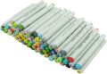 24pcs Set of Sketch Markers Copic Twin Double Headed Markers ink markers for Drawing Touch Sketch PMP 12,24,36,48,60,80. 
