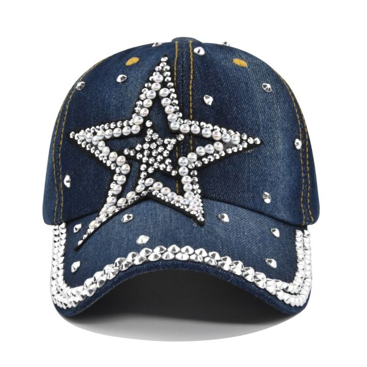 %E3%80%90HOT%E3%80%91%20Diamond%20Setting%20Baseball%20Caps%20New%20Style%20Pure%20Men%20And%20Women%20Sun%20Hat%20Rhinestone%20Hats%20Denim%20And%20Cotton%20Snapback%20Cap%20Hip-Hop%20Hat%20-%20Image%202