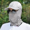 New summer sun hats men and women UV protection sun hats cycling folding breathable face-covering fishing hats for farm work. 